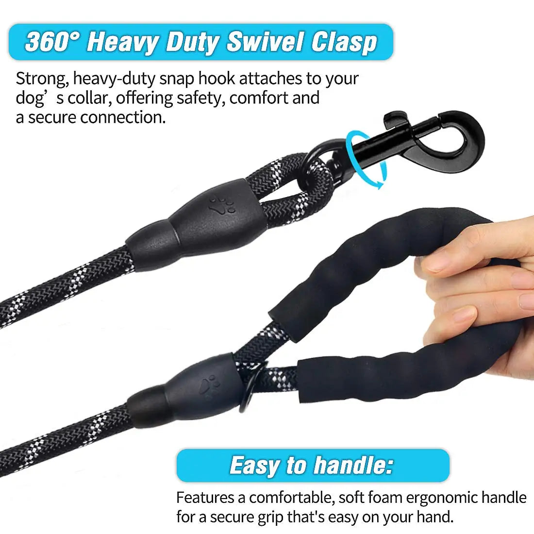 150/200/300CM Reflective Dog Leash Soft Handle Dog Leash Reinforced Leash for Small Medium Large Dogs Big Dog Supplies