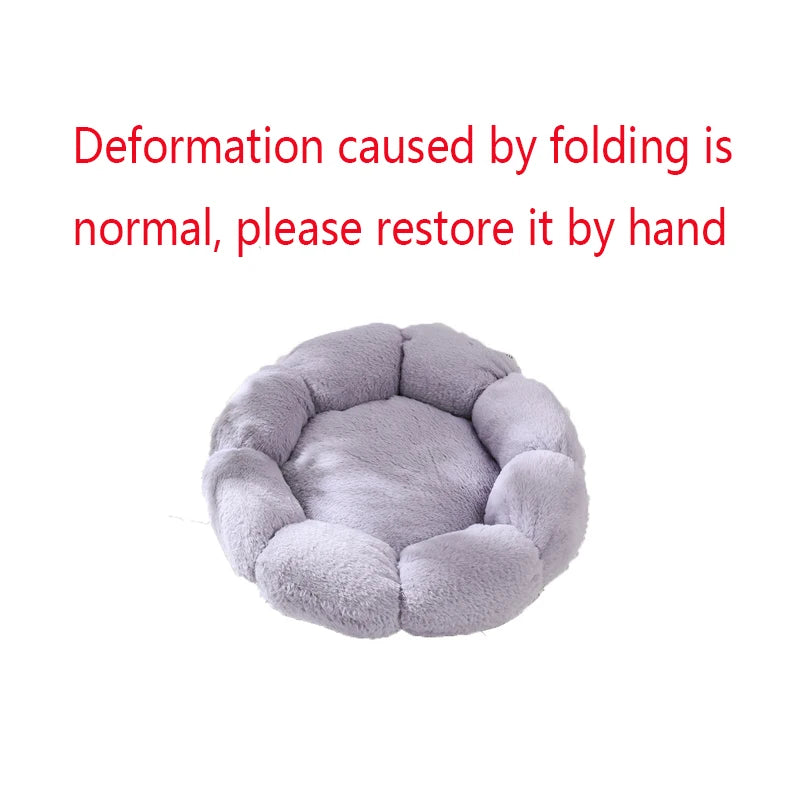Flower Soft Cat Bed Sleeping Warm Small Cat Bed for Dog Cushion Breathable Cat Sofa Thicken Dog House Bed Accessories
