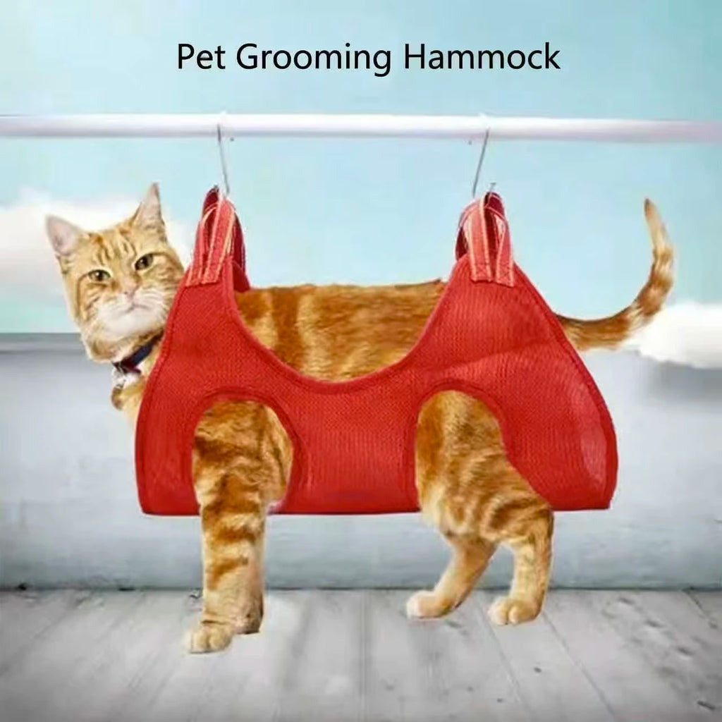 Pet grooming assistance hammock nail trimming ear cleaning bath fixing bag pet cleaning supplies
