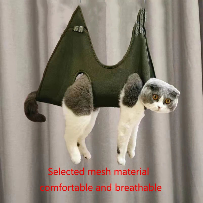 Pet grooming assistance hammock nail trimming ear cleaning bath fixing bag pet cleaning supplies