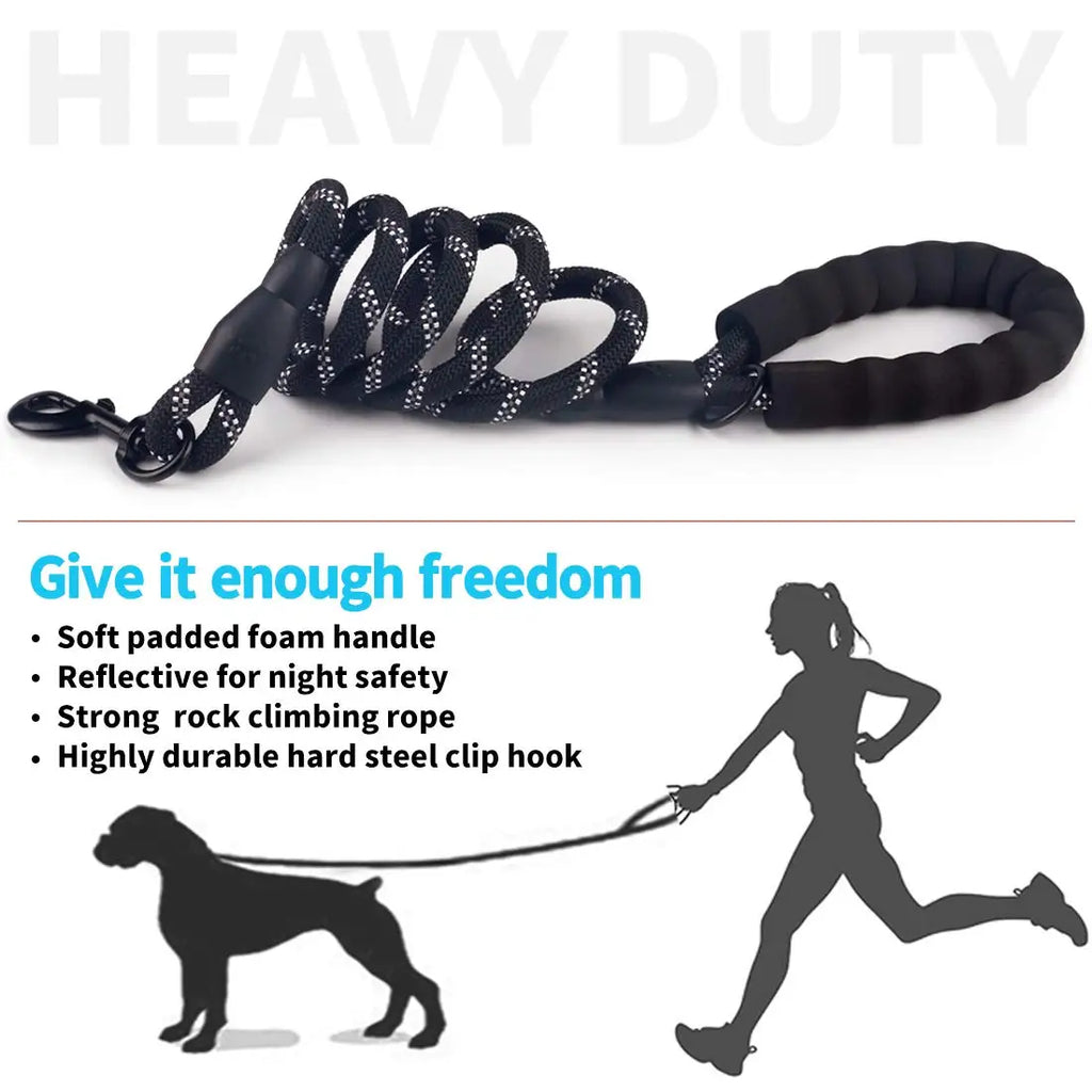 150/200/300CM Reflective Dog Leash Soft Handle Dog Leash Reinforced Leash for Small Medium Large Dogs Big Dog Supplies