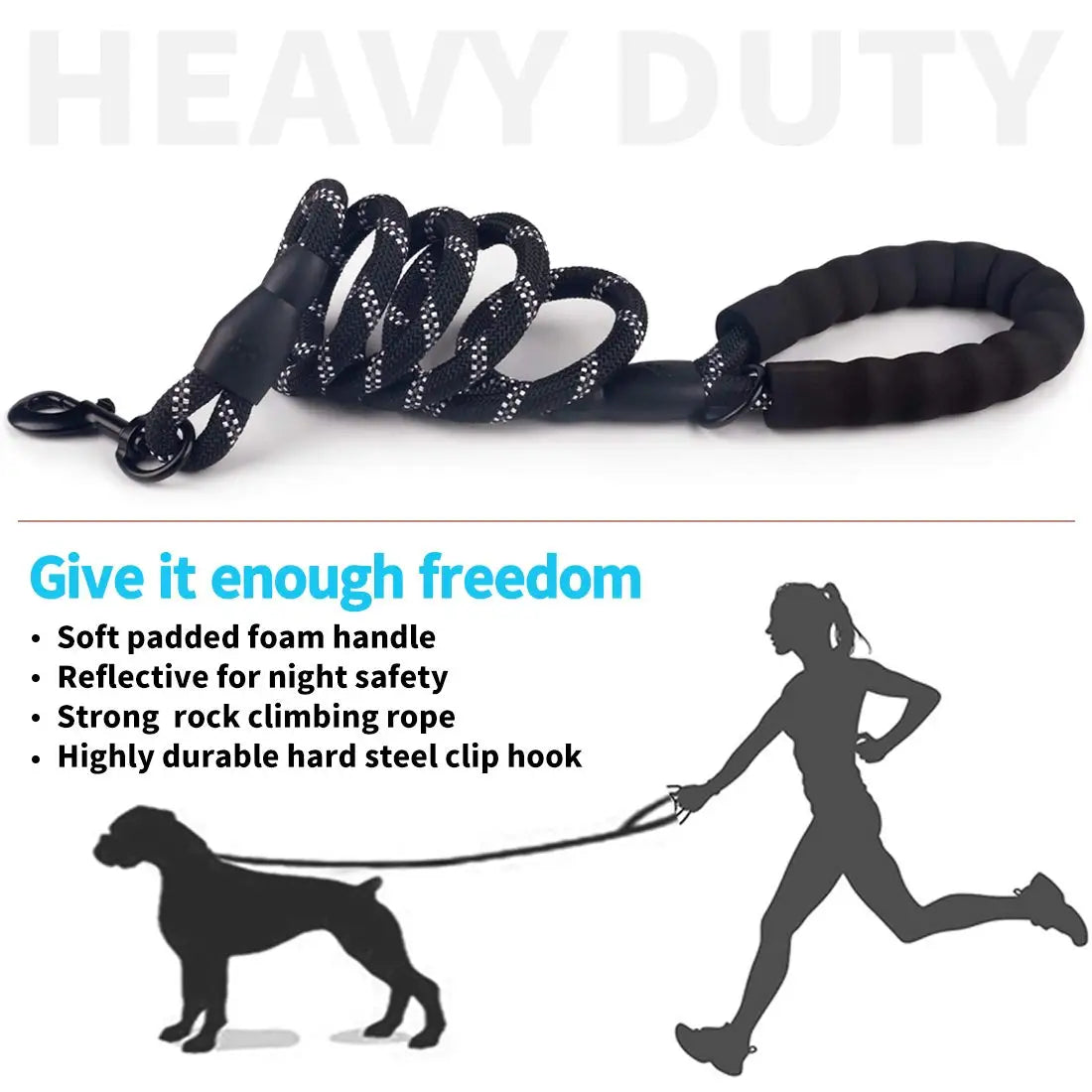 150/200/300CM Reflective Dog Leash Soft Handle Dog Leash Reinforced Leash for Small Medium Large Dogs Big Dog Supplies