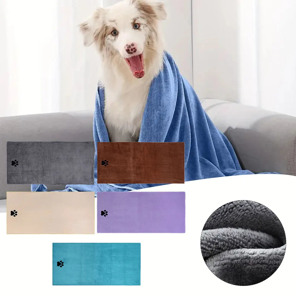 Pet Towel,Microfiber Dog Bath Beauty Towel,Super Absorbent Printing Dog Warming Towel,Thick Dog Cat Blanet,Pet Bath Products