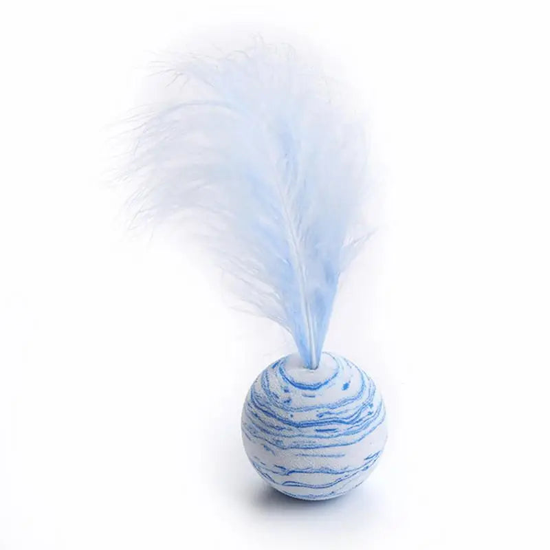 Cat Toy Ball Feather Funny Cat Toy Star Ball Plus Feather Foam Ball Throwing Toys Interactive Toys Pet Supplies Katten Toy