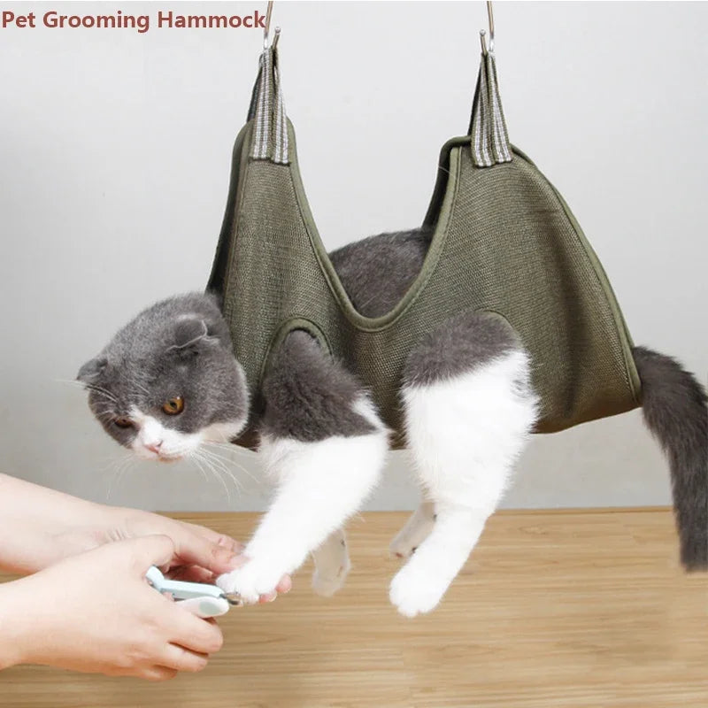 Pet grooming assistance hammock nail trimming ear cleaning bath fixing bag pet cleaning supplies