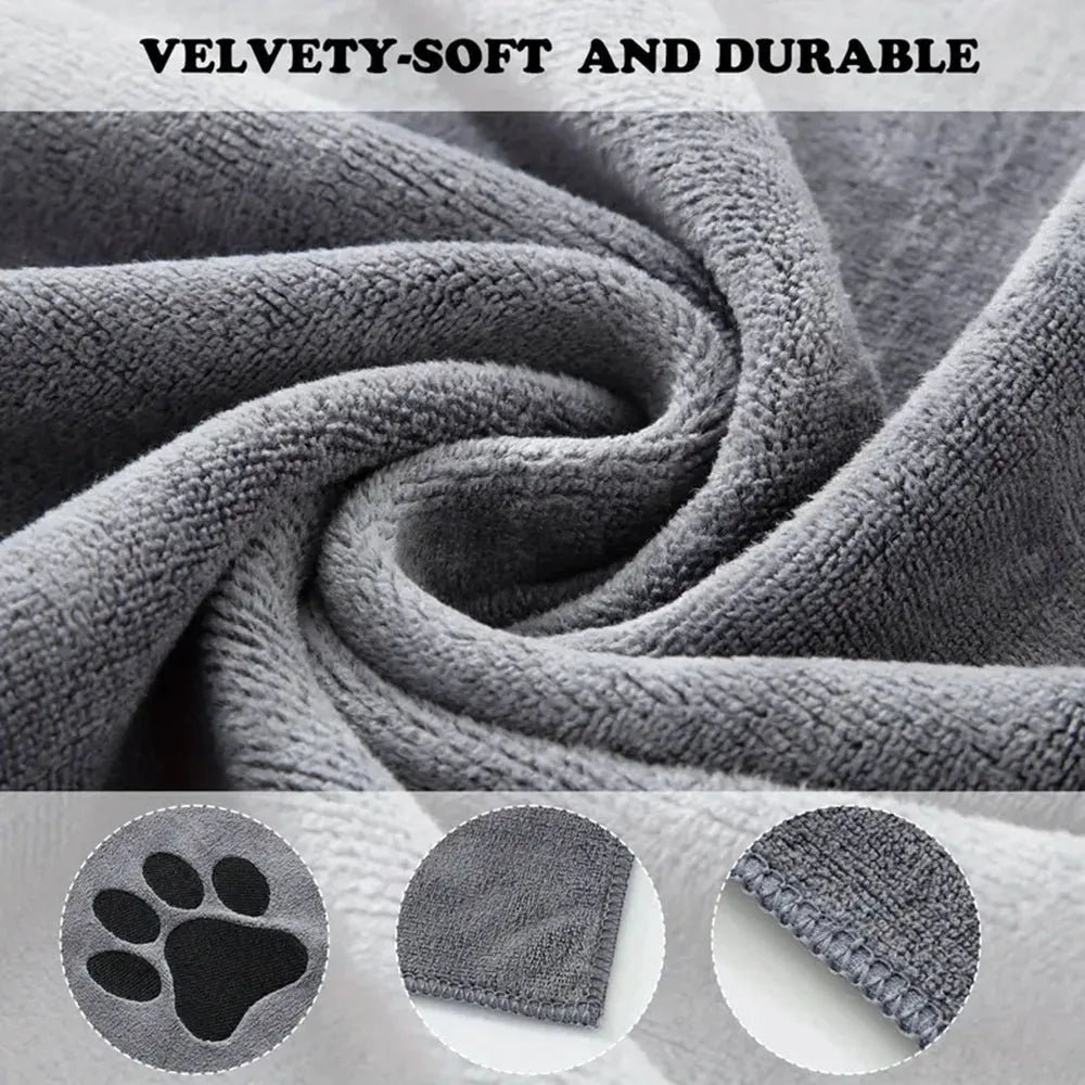 Pet Towel,Microfiber Dog Bath Beauty Towel,Super Absorbent Printing Dog Warming Towel,Thick Dog Cat Blanet,Pet Bath Products