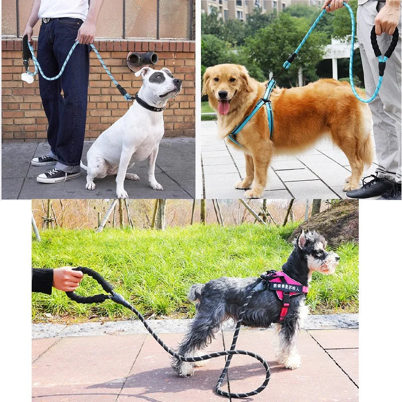 150/200/300CM Reflective Dog Leash Soft Handle Dog Leash Reinforced Leash for Small Medium Large Dogs Big Dog Supplies