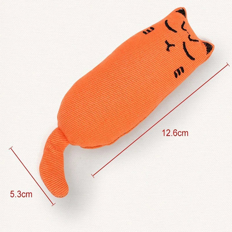 Pet Cat Interactive Plush Toy Catnip Thumb Pillow Rustling Sound Teeth Cleaning Boredom Relief Cat Supplies