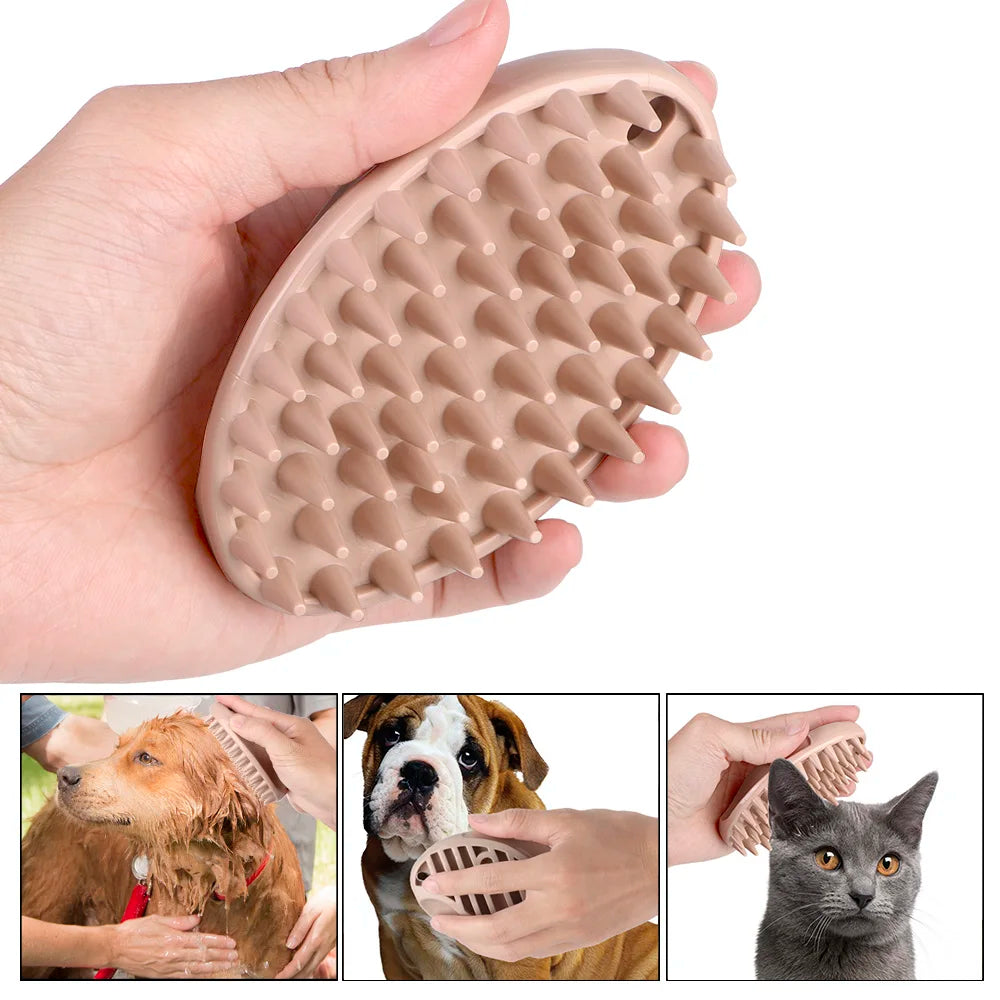Quickly Cleaning Brush Massage Brush Comb Pet Washer Brush Tools Dog Cat Soft Gentle Silicone Bristles Cleaner Puppy Wash Tools