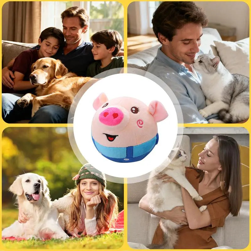 Interactive Dog Toys Pig, Jumping Squeaky Dog Toys with Recording and Music Modes, Rechargeable Moving Dog Chew Toys for Small/Medium Dogs to Keep Them Busy #Dealsforyoudays #Summerwins