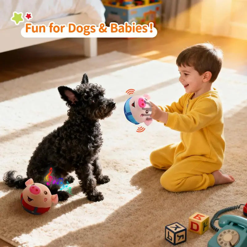 Interactive Dog Toys Pig, Jumping Squeaky Dog Toys with Recording and Music Modes, Rechargeable Moving Dog Chew Toys for Small/Medium Dogs to Keep Them Busy #Dealsforyoudays #Summerwins